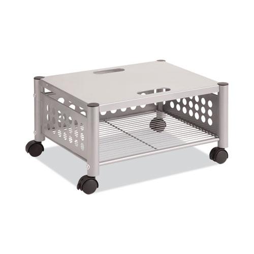 Underdesk Machine Stand, Metal, 2 Shelves, 90 lb Capacity, 21.5" x 17.88" x 11.5", Matte Gray. Picture 3