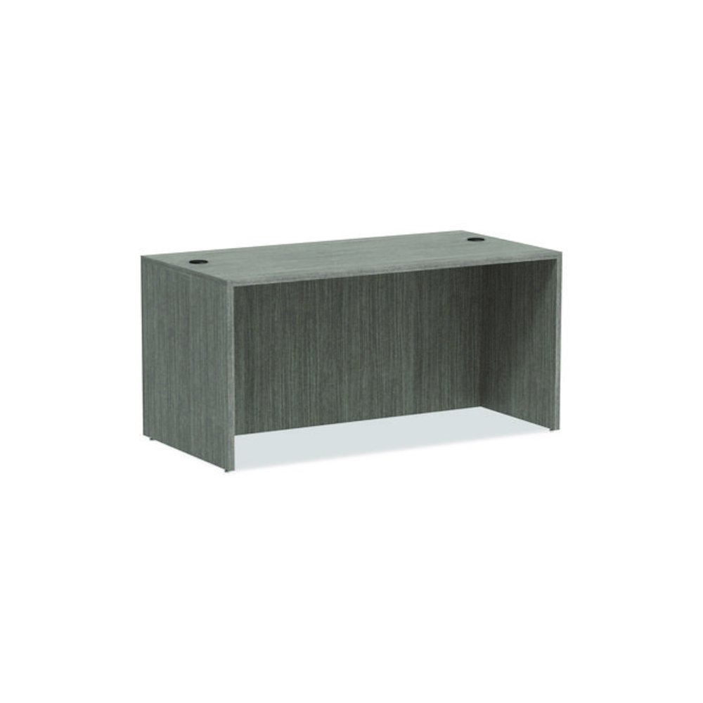 Alera Valencia Series Straight Front Desk Shell, 59.13" x 29.5" x 29.63", Gray. Picture 1