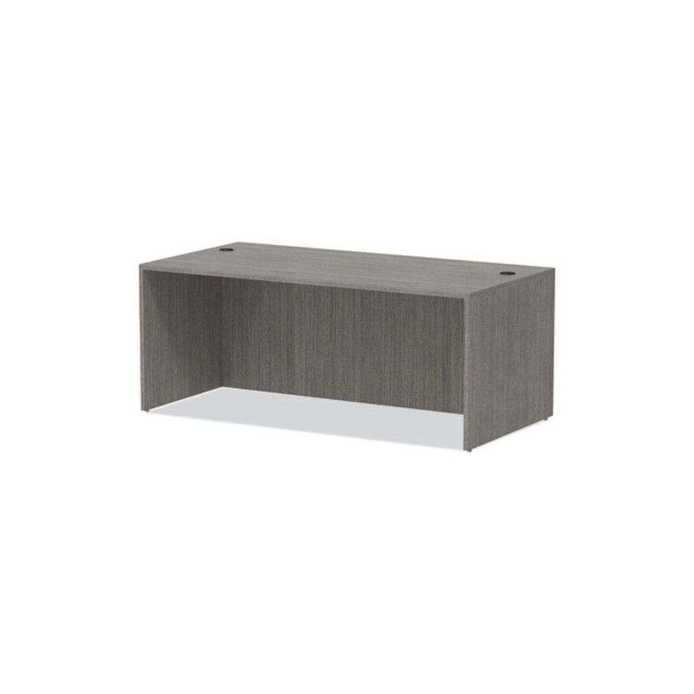 Alera Valencia Series Straight Front Desk Shell, 71" x 35.5" x 29.63", Gray. Picture 9