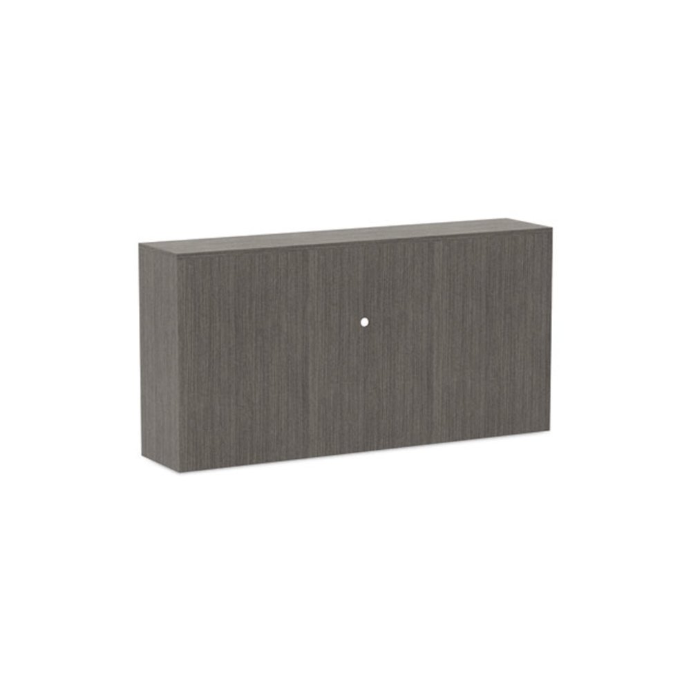 Alera Valencia Series Hutch with Doors, 4 Compartments, 70.63w x 15d x 35.38h, Gray. Picture 6