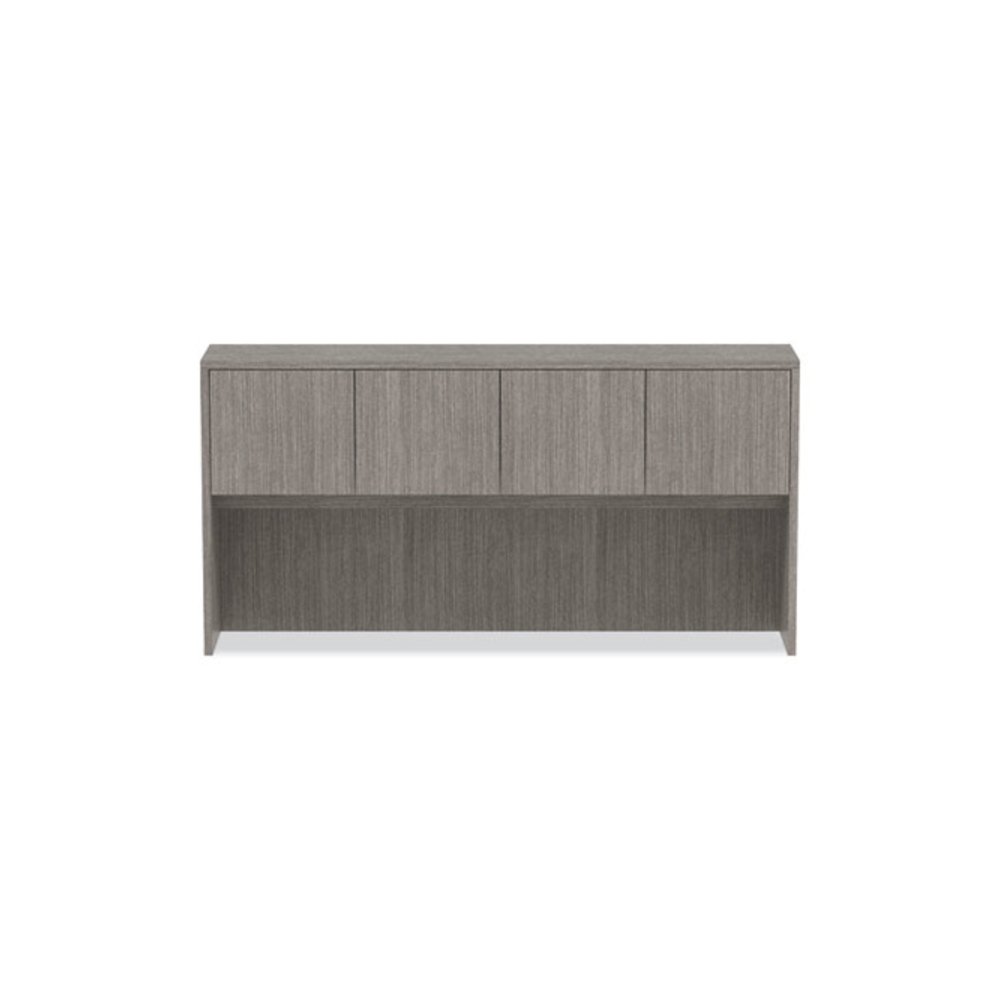 Alera Valencia Series Hutch with Doors, 4 Compartments, 70.63w x 15d x 35.38h, Gray. Picture 8