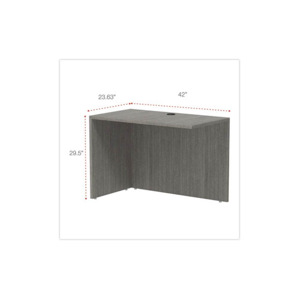 Alera Valencia Series Reversible Return/Bridge Shell, 42w x 23.63d x 29.5h, Gray. Picture 2