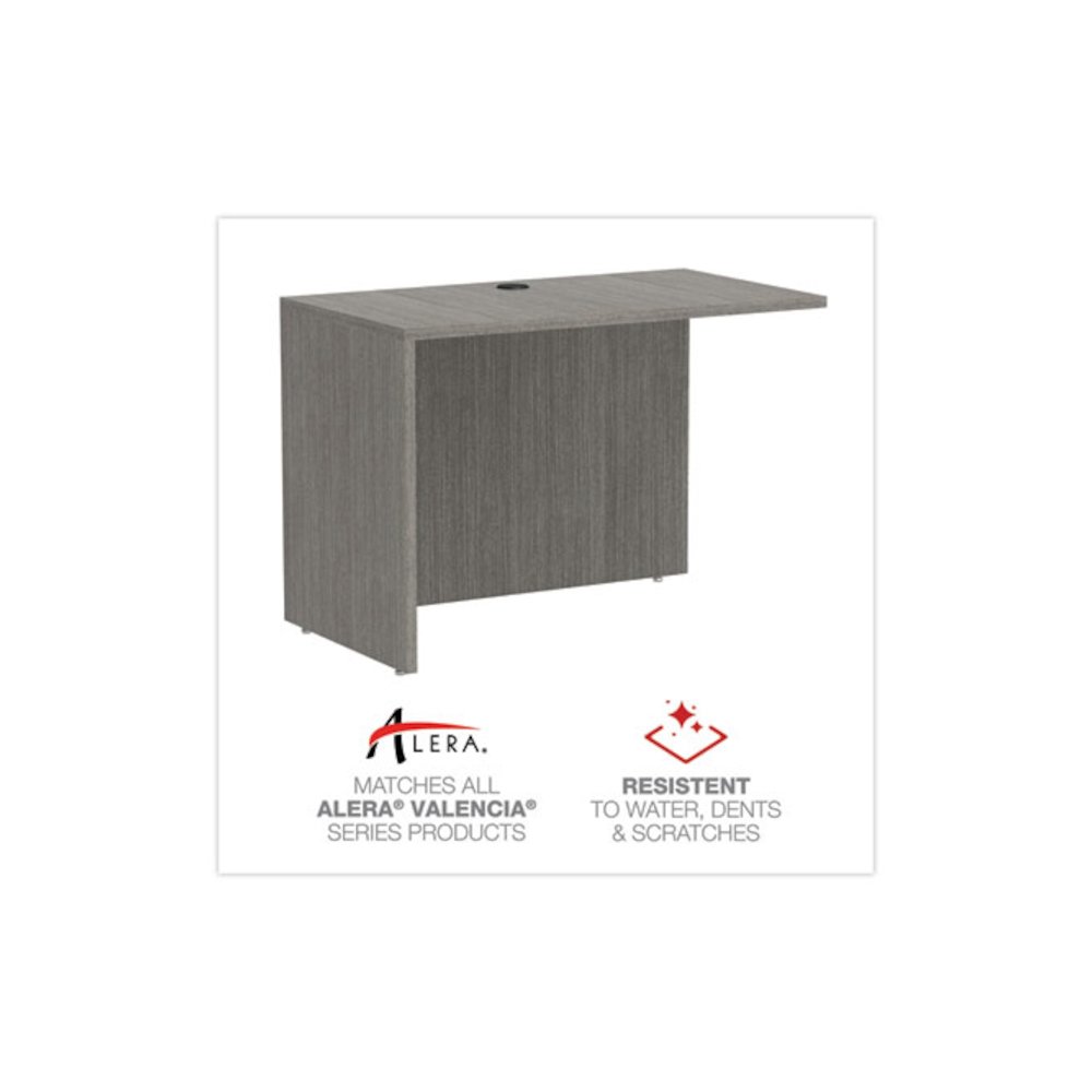 Alera Valencia Series Reversible Return/Bridge Shell, 42w x 23.63d x 29.5h, Gray. Picture 5
