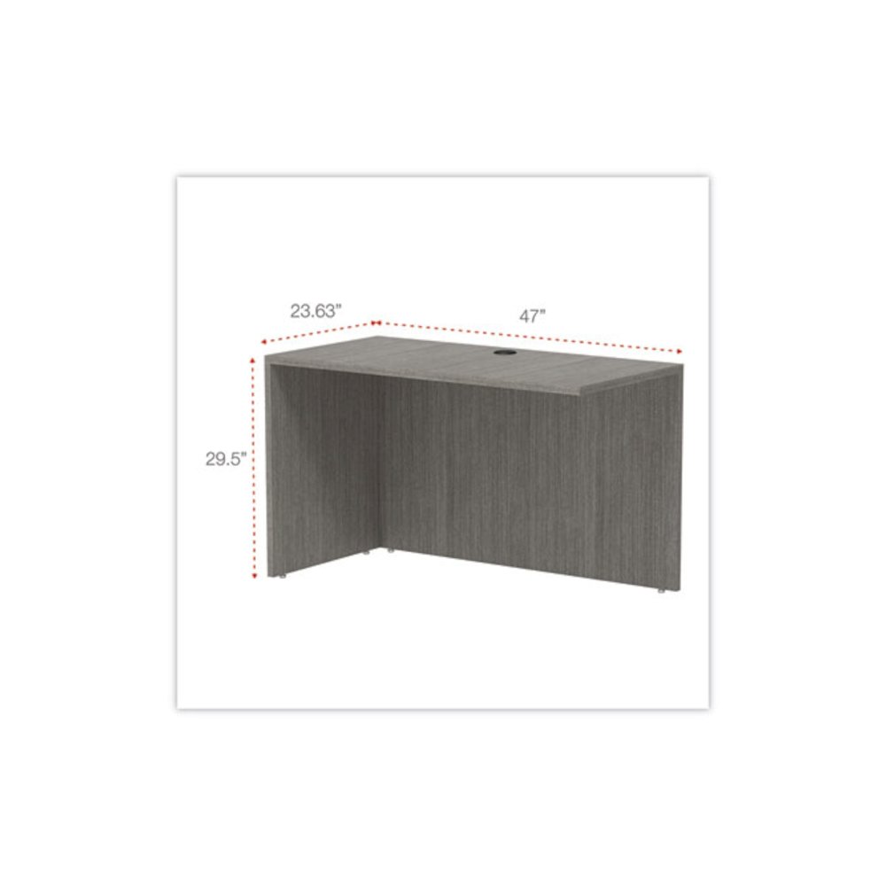 Alera Valencia Series Reversible Return/Bridge Shell, 47.25w x 23.63d x 29.5h, Gray. Picture 2