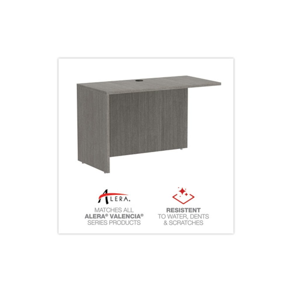Alera Valencia Series Reversible Return/Bridge Shell, 47.25w x 23.63d x 29.5h, Gray. Picture 5