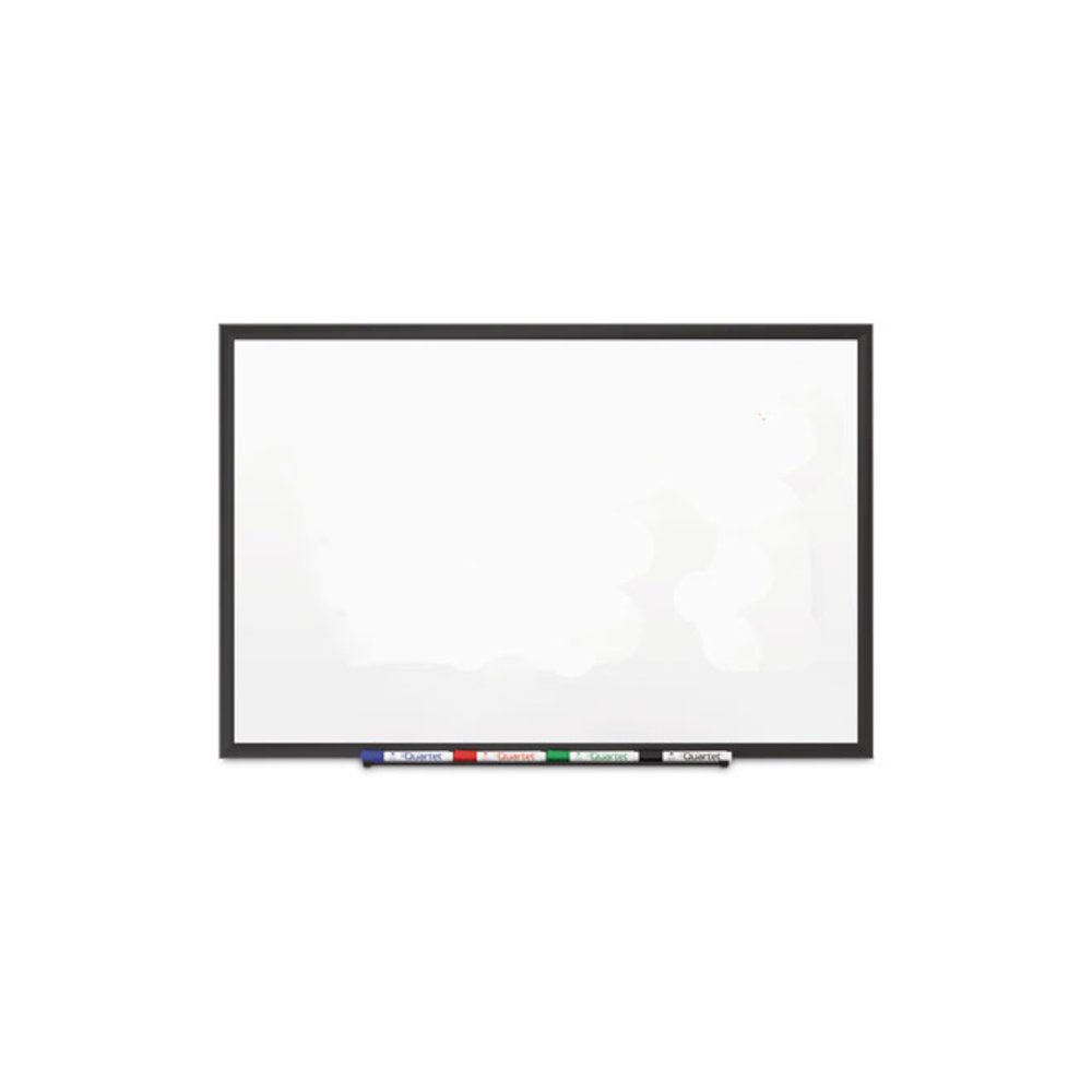Classic Series Porcelain Magnetic Dry Erase Board, 72" x 48", White Surface, Black Aluminum Frame. Picture 1