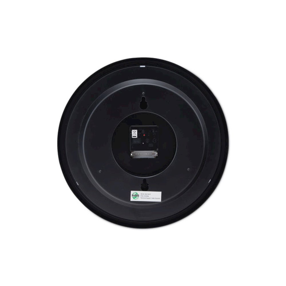 Deluxe 13 1/2" Indoor/Outdoor Atomic Clock, 13.5" Overall Diameter, Black Case, 1 AA (sold separately). Picture 4
