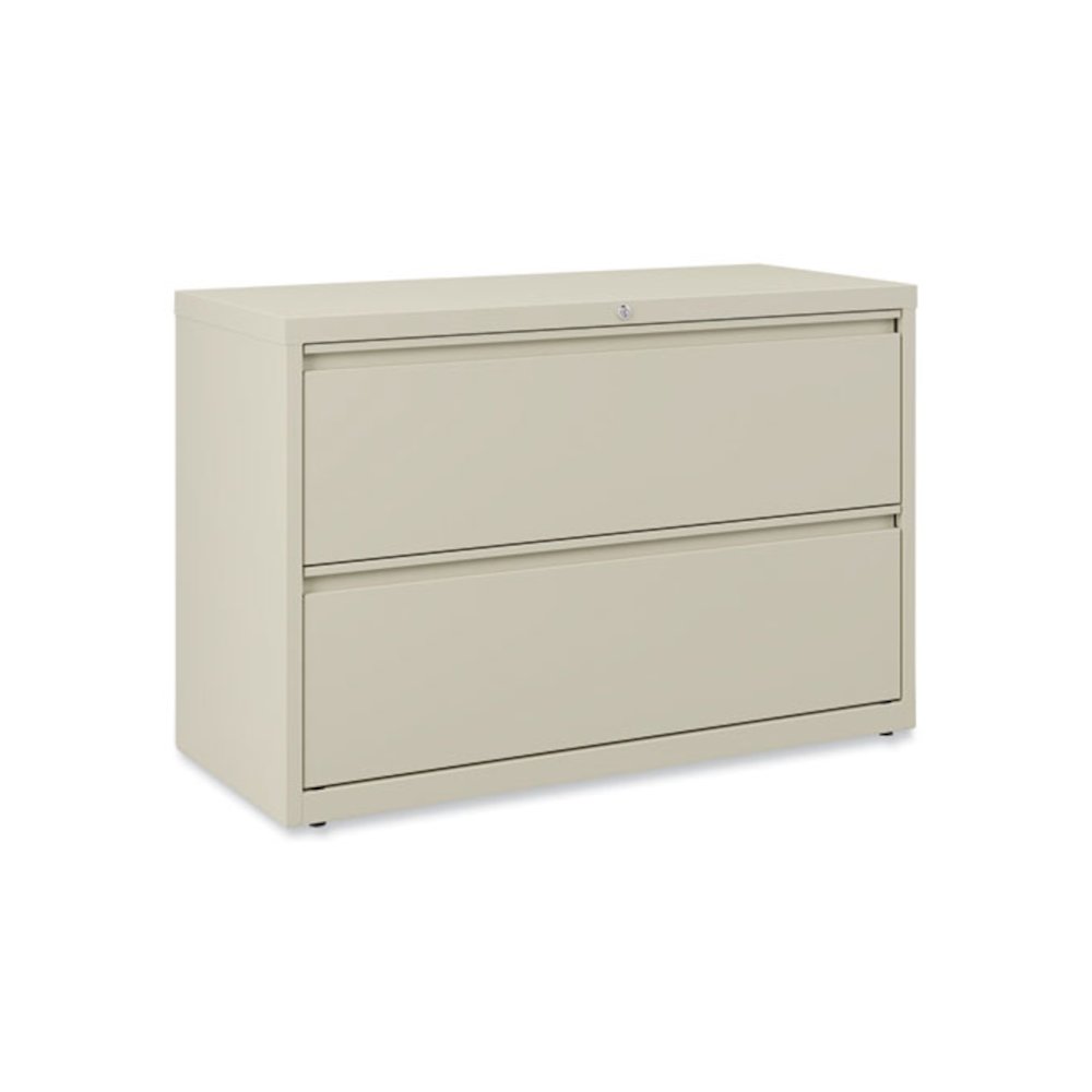 Lateral File, 2 Legal/Letter-Size File Drawers, Putty, 42" x 18.63" x 28". Picture 1
