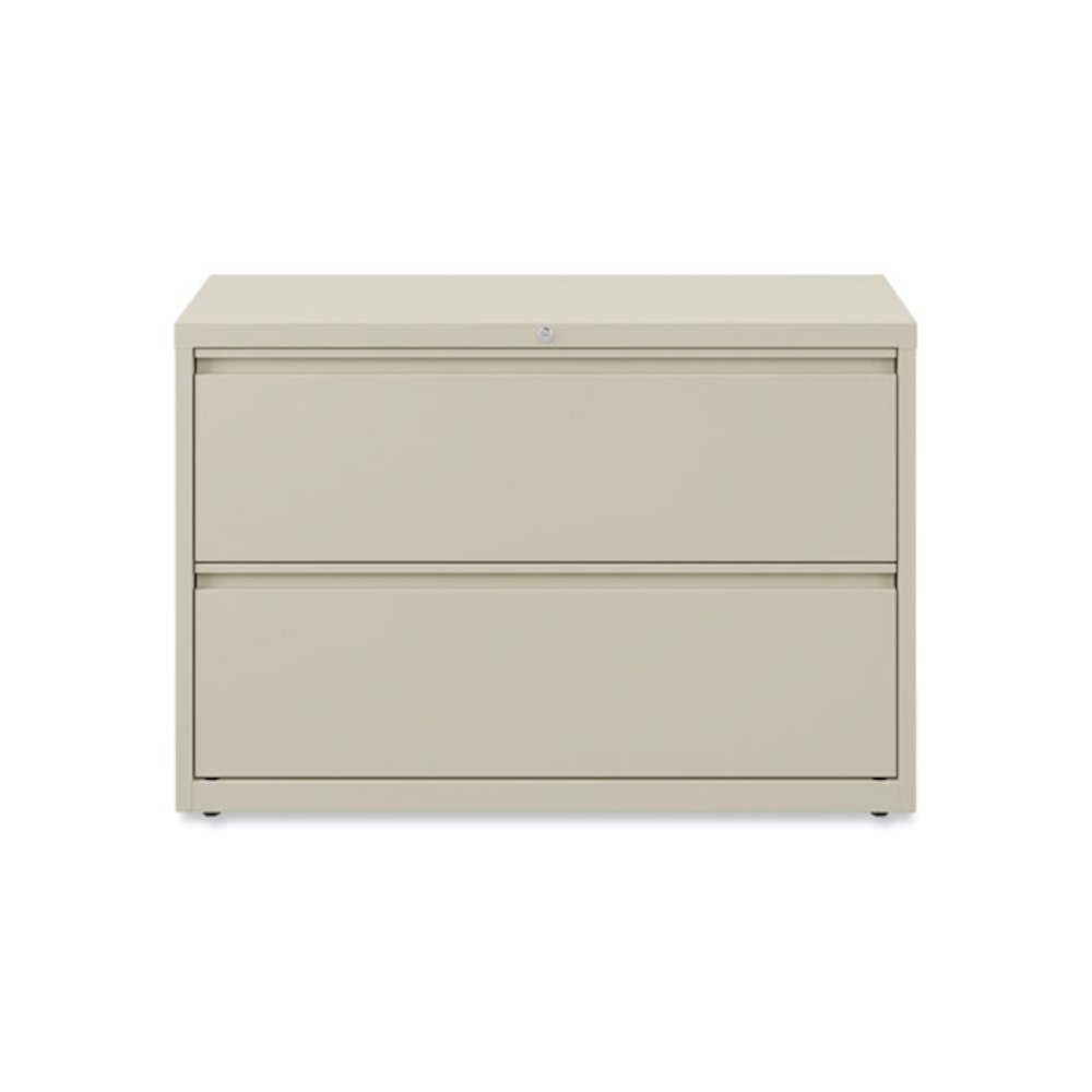 Lateral File, 2 Legal/Letter-Size File Drawers, Putty, 42" x 18.63" x 28". Picture 9