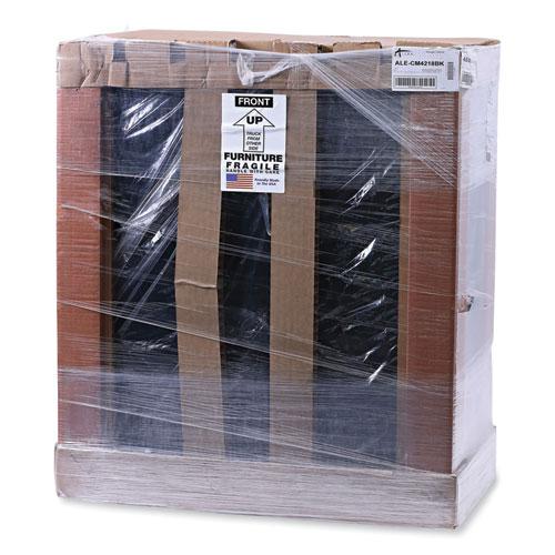 Assembled 42" High Heavy-Duty Welded Storage Cabinet, Two Adjustable Shelves, 36w x 18d, Black. Picture 7