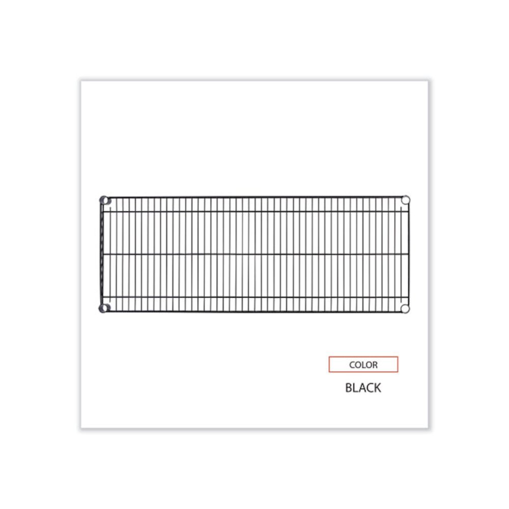 Industrial Wire Shelving Extra Wire Shelves, 48w x 18d, Black, 2 Shelves/Carton. Picture 4