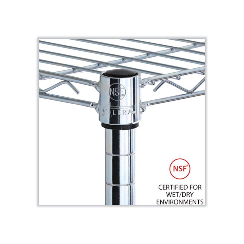 Industrial Wire Shelving Extra Wire Shelves, 48w x 18d, Silver, 2 Shelves/Carton. Picture 3