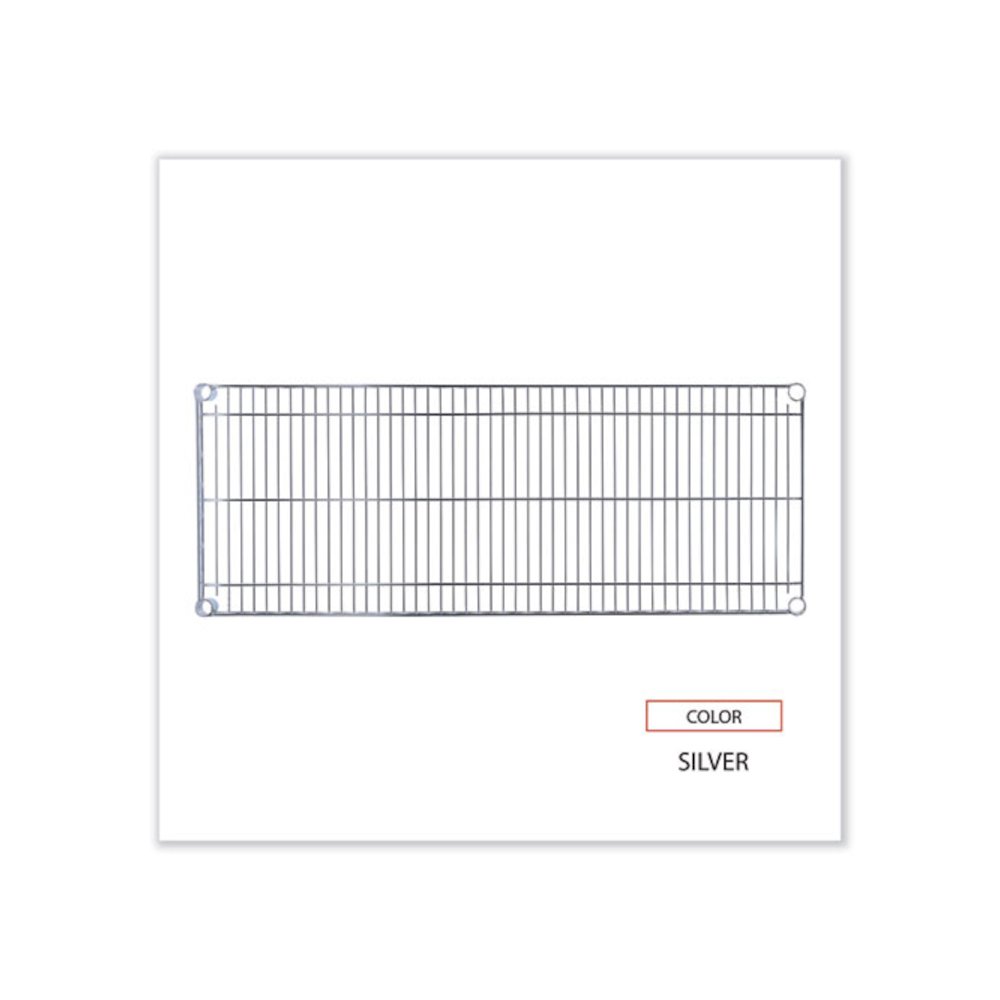 Industrial Wire Shelving Extra Wire Shelves, 48w x 18d, Silver, 2 Shelves/Carton. Picture 4