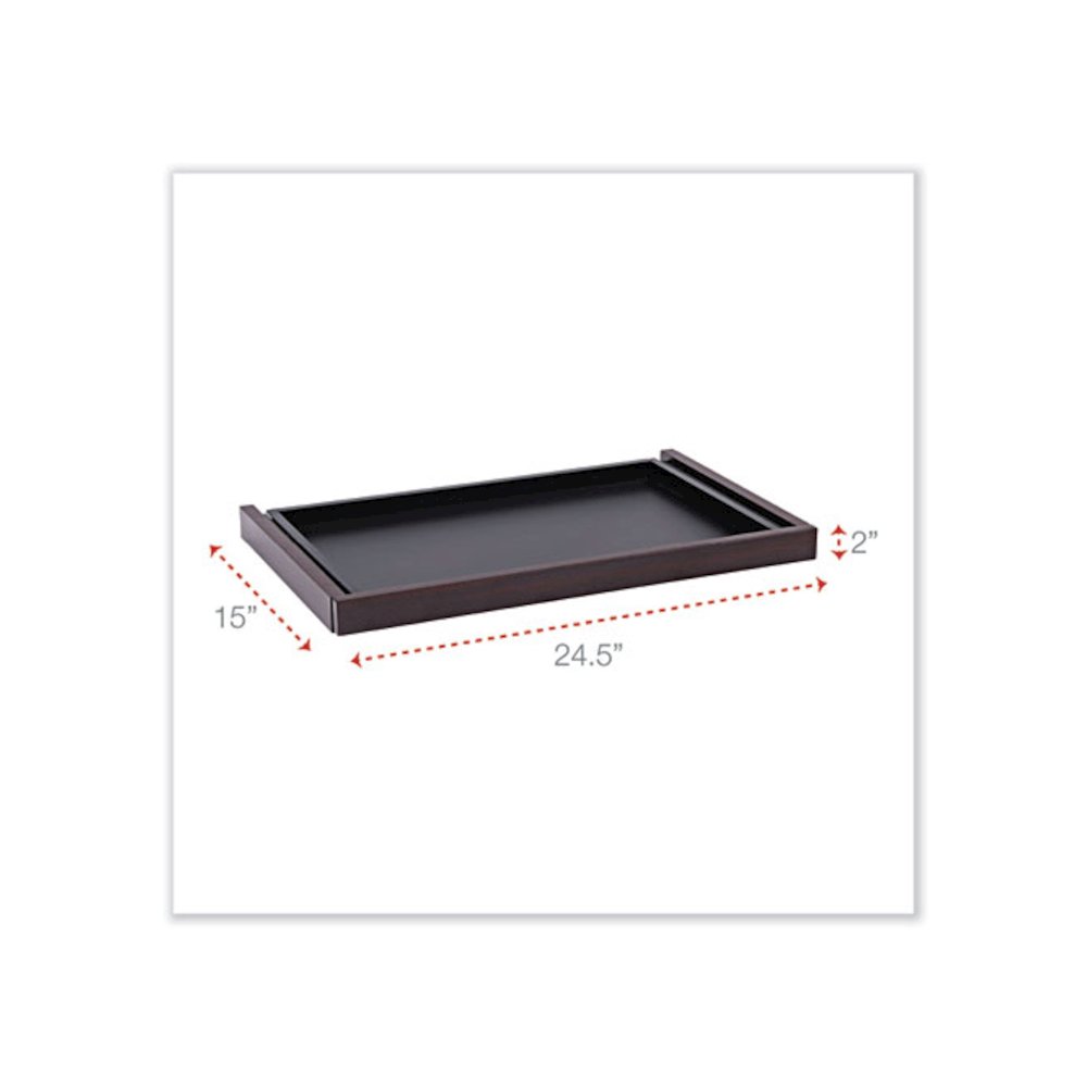 Alera Valencia Series Center Drawer, Laminate, 24.5w x 15d x 2h, Mahogany. Picture 2