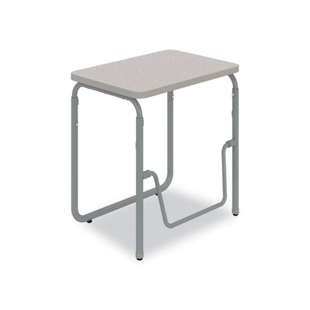 AlphaBetter 2.0 Height-Adjustable Student Desk with Pendulum Bar, 27.75" x 19.75" x 29" to 43", Pebble Gray. Picture 4