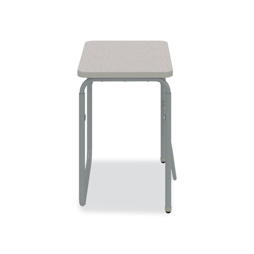 AlphaBetter 2.0 Height-Adjustable Student Desk with Pendulum Bar, 27.75" x 19.75" x 29" to 43", Pebble Gray. Picture 5