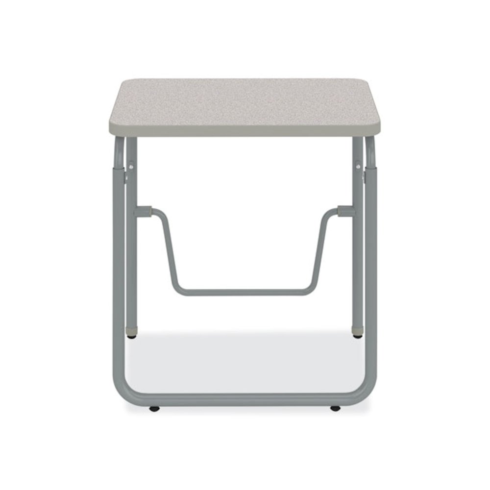 AlphaBetter 2.0 Height-Adjustable Student Desk with Pendulum Bar, 27.75" x 19.75" x 29" to 43", Pebble Gray. Picture 6