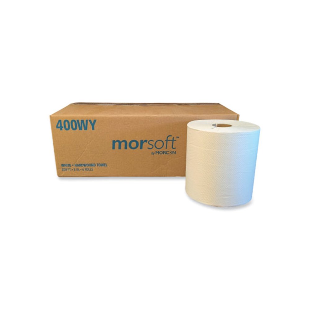 Morsoft Controlled Towels, Y-Notch, 1-Ply, 8" x 800 ft, White, 6 Rolls/Carton. Picture 4
