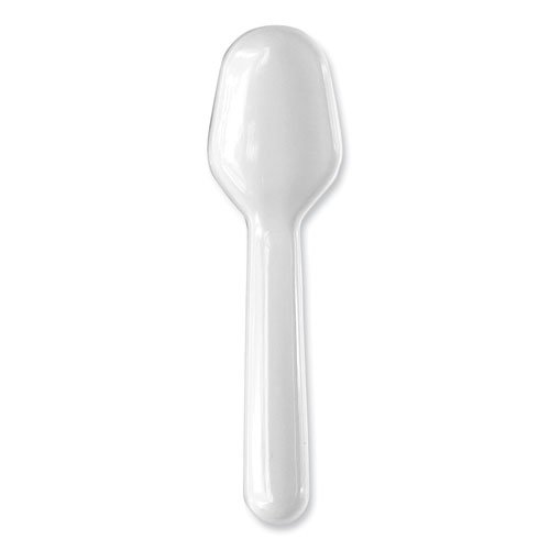 Heavyweight Polypropylene Cutlery, Tasting Spoon, White, 3,000/Carton. Picture 3