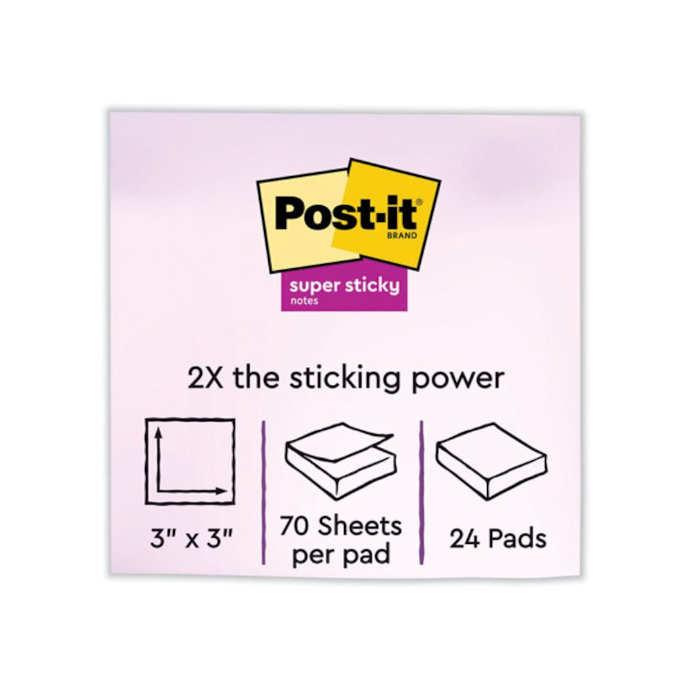 Note Pads in Summer Joy Collection Colors, 3" x 3", Summer Joy Collection Colors, 70 Sheets/Pad, 24 Pads/Pack. Picture 4