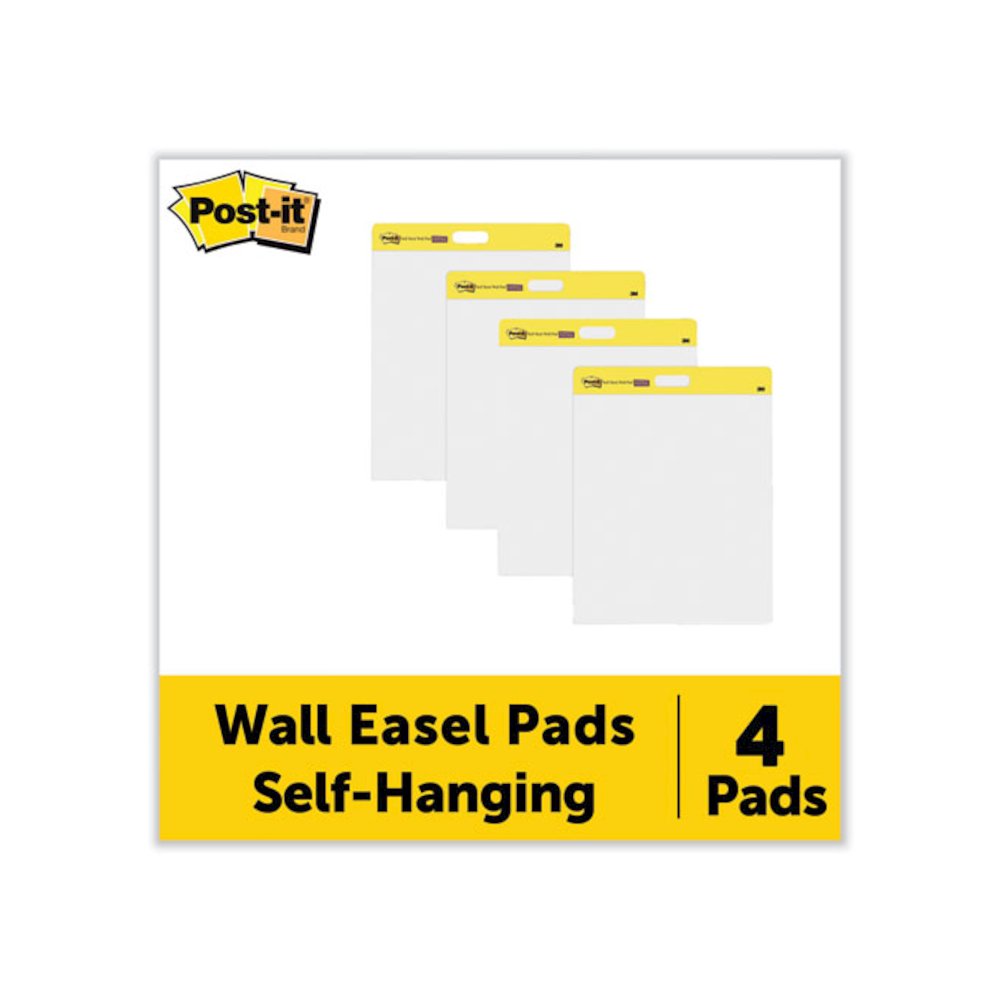 Self-Stick Wall Pad, Unruled, (20) White 20 x 23 Sheets, 4/Carton. Picture 4