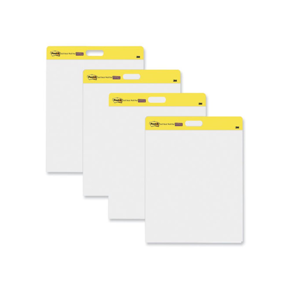 Self-Stick Wall Pad, Unruled, (20) White 20 x 23 Sheets, 4/Carton. Picture 2