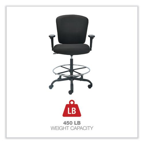 Alera Mota Series Big and Tall Stool, Supports Up to 450 lb, 28.74" to 32.67" Seat Height, Black. Picture 4