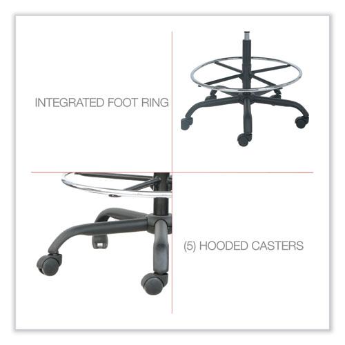 Alera Mota Series Big and Tall Stool, Supports Up to 450 lb, 28.74" to 32.67" Seat Height, Black. Picture 5