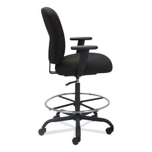 Alera Mota Series Big and Tall Stool, Supports Up to 450 lb, 28.74" to 32.67" Seat Height, Black. Picture 9