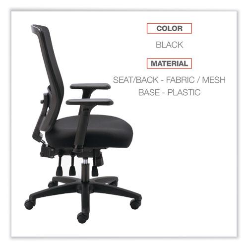 Alera Envy Series Mesh High-Back Multifunction Chair, Supports Up to 250 lb, 16.88" to 21.5" Seat Height, Black. Picture 4