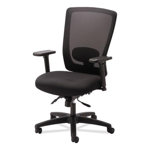 Alera Envy Series Mesh High-Back Multifunction Chair, Supports Up to 250 lb, 16.88" to 21.5" Seat Height, Black. Picture 10