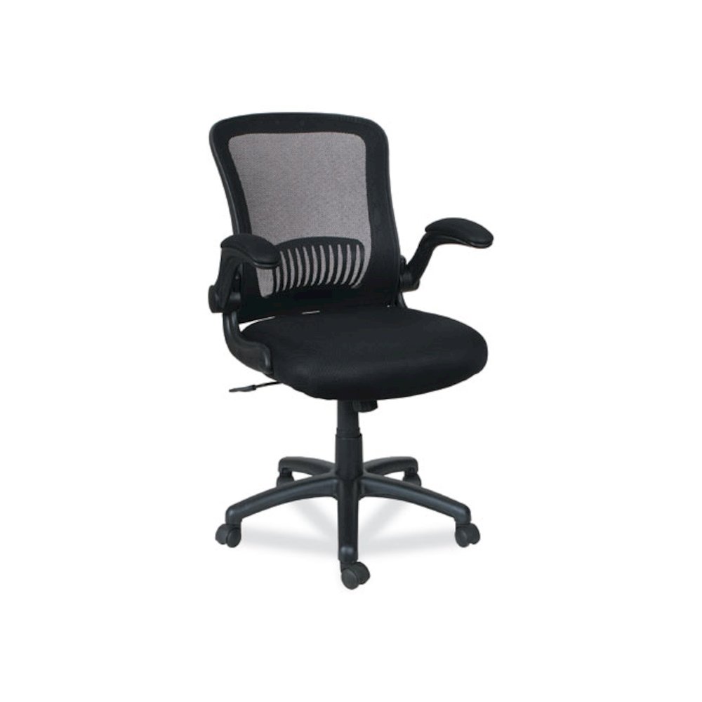Alera EB-E Series Swivel/Tilt Mid-Back Mesh Chair, Supports Up to 275 lb, 18.11" to 22.04" Seat Height, Black. Picture 1