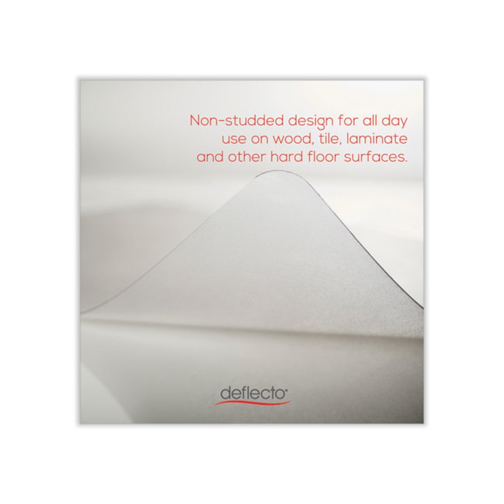 EconoMat Non-Studded All Day Use Chair Mat for Hard Floors, Rectangular, 45" x 53", Clear, Ships Flat. Picture 3