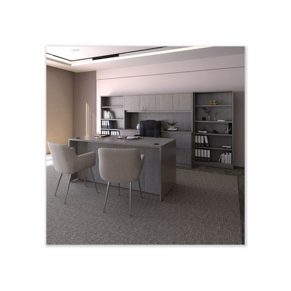 Alera Valencia Series Full Pedestal File, Left or Right, 2 Legal/Letter-Size File Drawers, Gray, 15.63" x 20.5" x 28.5". Picture 10