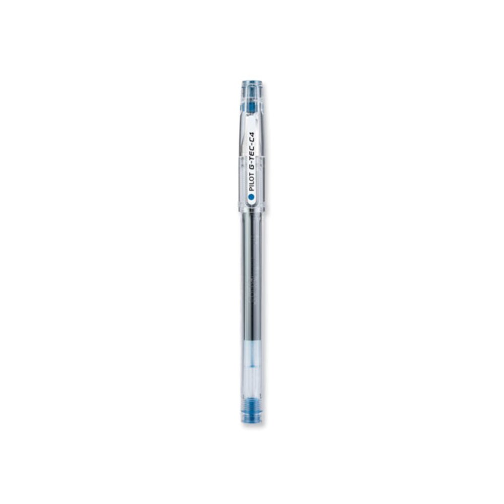 G-TEC-C Ultra Gel Pen, Stick, Ultra-Fine 0.4 mm, Blue Ink, Clear/Blue Barrel, Dozen. Picture 2