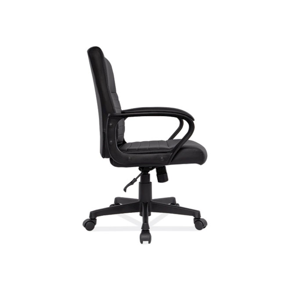 Alera Breich Series Manager Chair, Supports Up to 275 lbs, 16.73" to 20.39" Seat Height, Black Seat/Back, Black Base. Picture 3