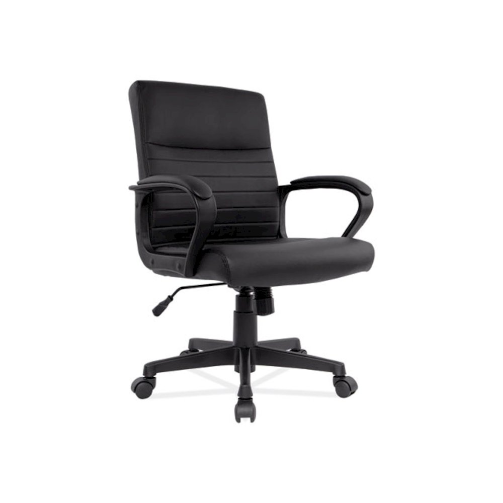 Alera Breich Series Manager Chair, Supports Up to 275 lbs, 16.73" to 20.39" Seat Height, Black Seat/Back, Black Base. Picture 1