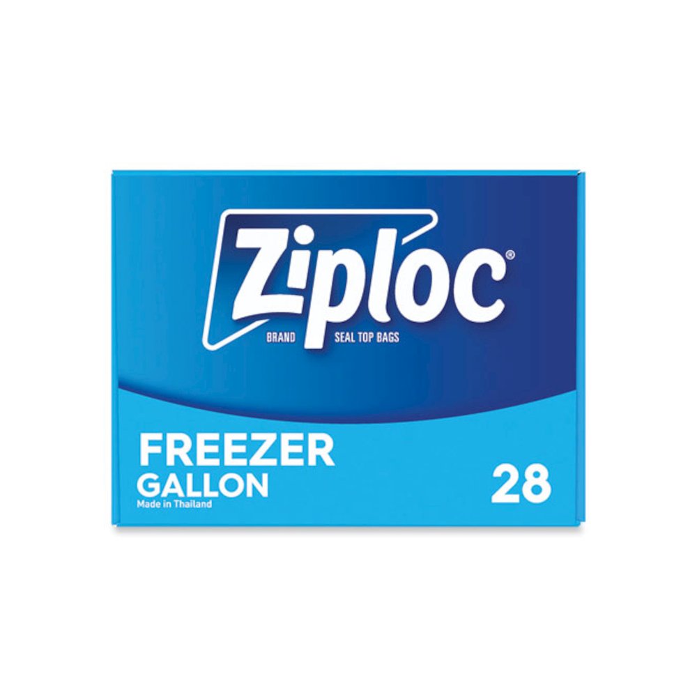 Zipper Freezer Bags, 1 gal, 9.6" x 12.1", Clear, 28/Box. Picture 5