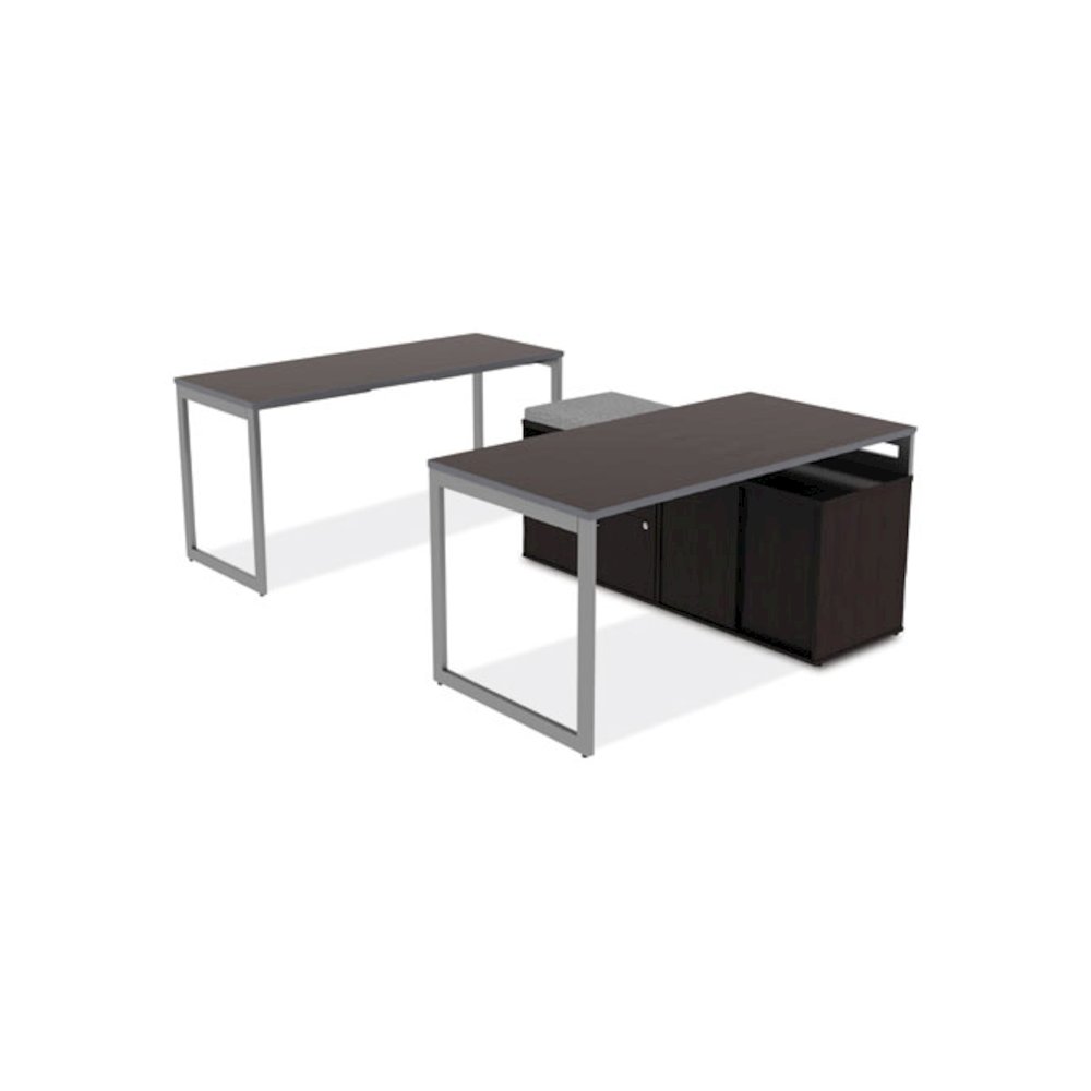 Alera Open Office Desk Series Low File Cabinet Credenza, 2-Drawer: Pencil/File,Legal/Letter,1 Shelf,Espresso,29.5x19.13x22.88. Picture 8