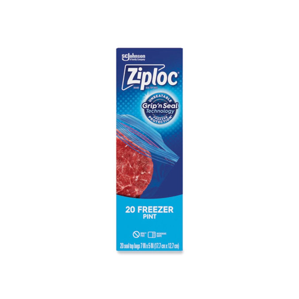 Zipper Freezer Bags, 16 oz, 7" x 5", Clear, 240/Carton. Picture 1