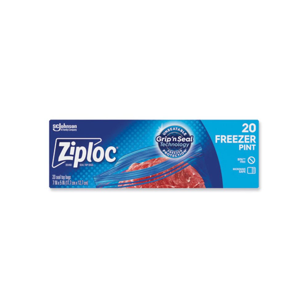 Zipper Freezer Bags, 16 oz, 7" x 5", Clear, 240/Carton. Picture 2
