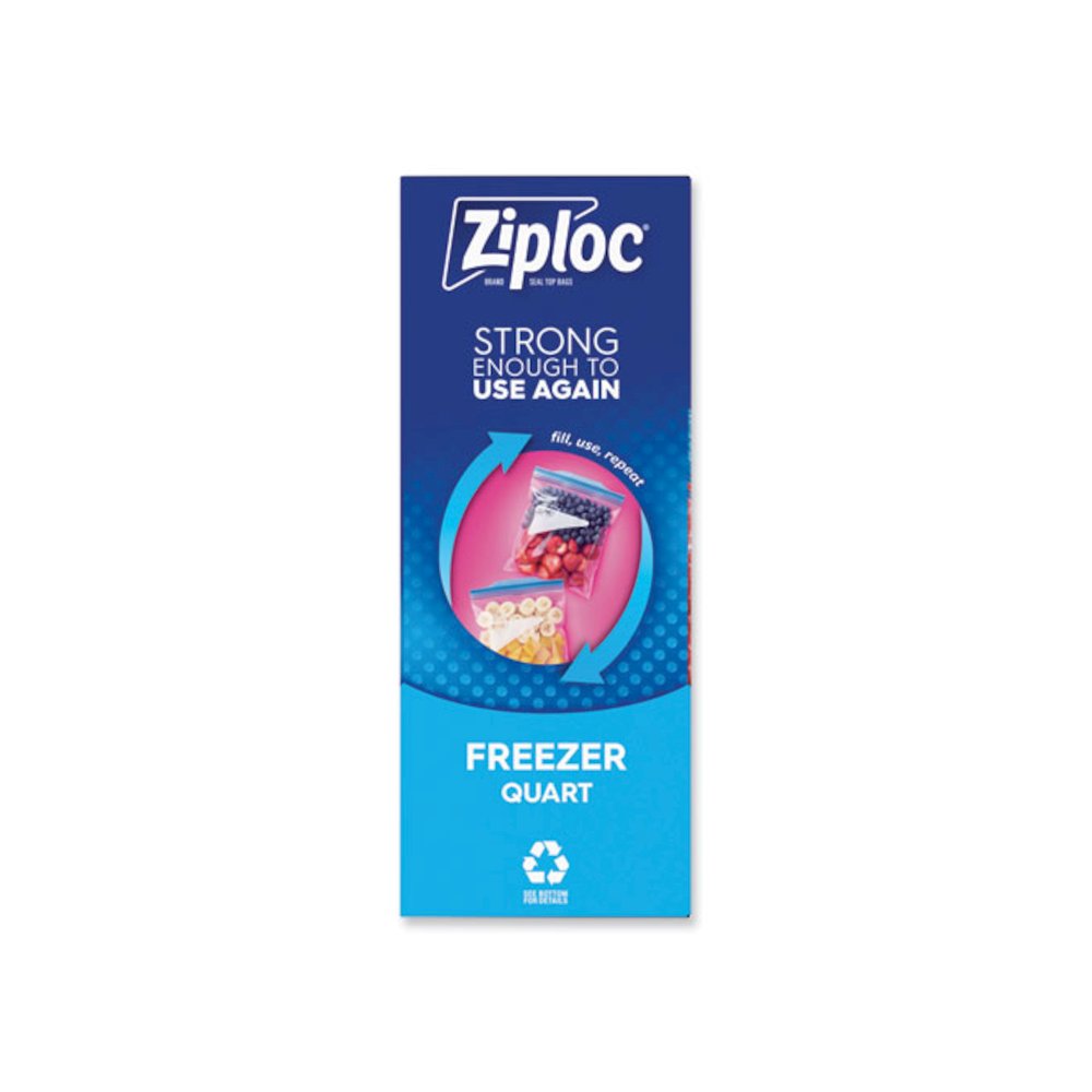 Zipper Freezer Bags, 32 oz, 6.97" x 7.7", Clear, 38 Bags/Box, 9 Boxes/Carton. Picture 7