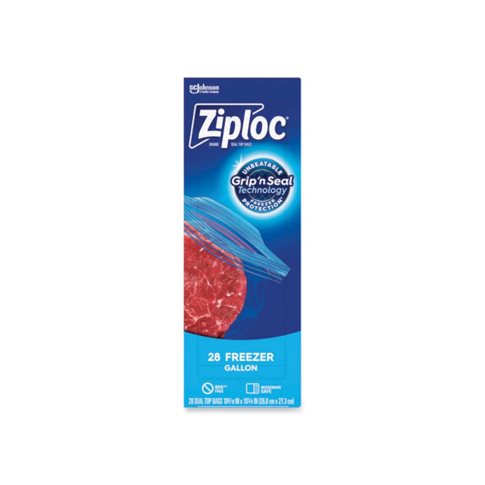 Zipper Freezer Bags, 1 gal, 9.6" x 12.1", Clear, 28 Bags/Box, 9 Boxes/Carton. Picture 6