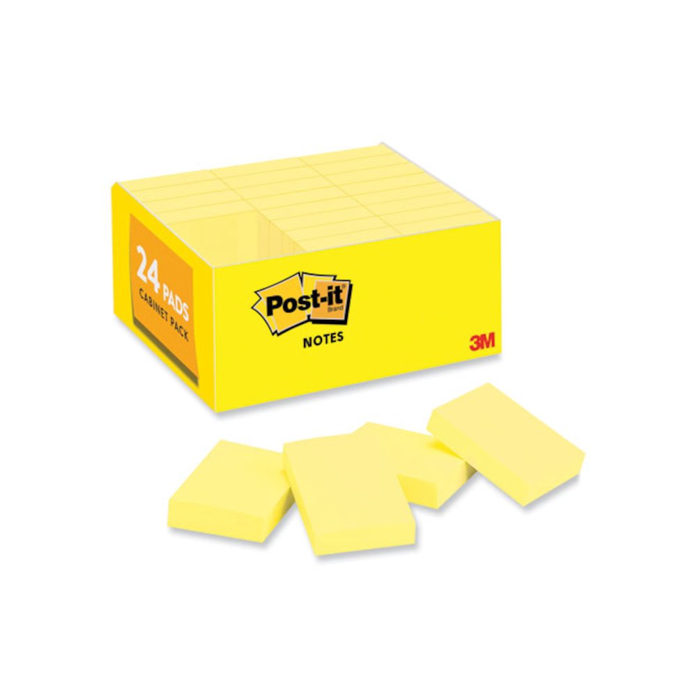 Original Pads in Canary Yellow, 1.38" x 1.88", Value Pack, 100 Sheets/Pad, 24 Pads/Pack. Picture 1