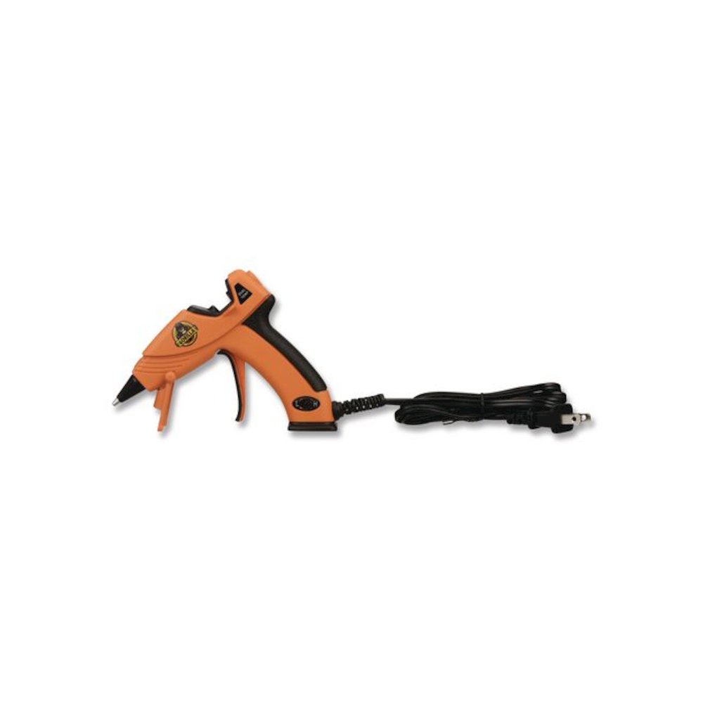 Dual Temp Mini Hot Glue Gun, Orange/Black. Picture 1