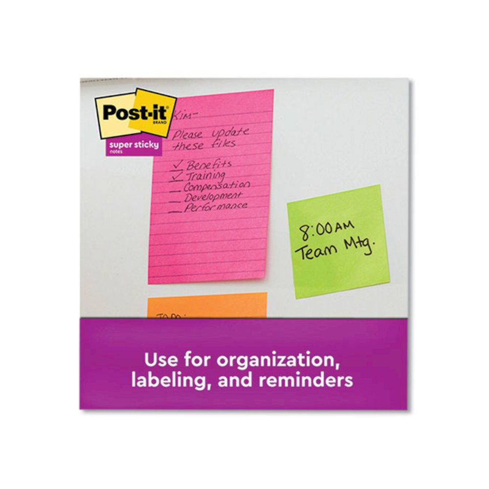 Pads in Supernova Neon Collection Colors, Note Ruled, Cabinet Pack, 4" x 6", 45 Sheets/Pad, 24 Pads/Pack. Picture 4