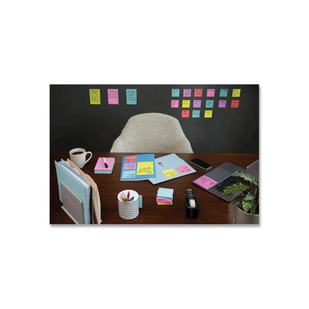 Pads in Supernova Neon Collection Colors, Note Ruled, Cabinet Pack, 4" x 6", 45 Sheets/Pad, 24 Pads/Pack. Picture 6