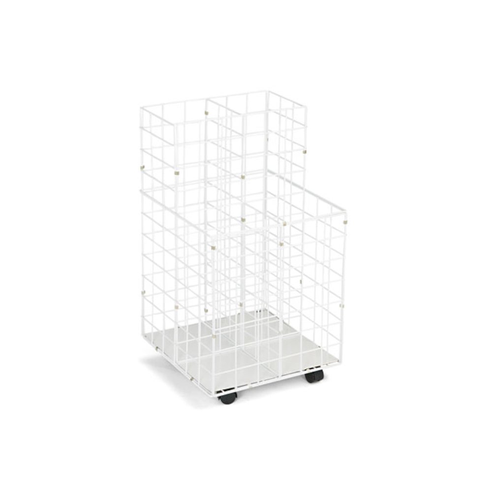 Wire Roll Files, 4 Compartments, 16.25w x 16.5d x 30.5h, White. Picture 2