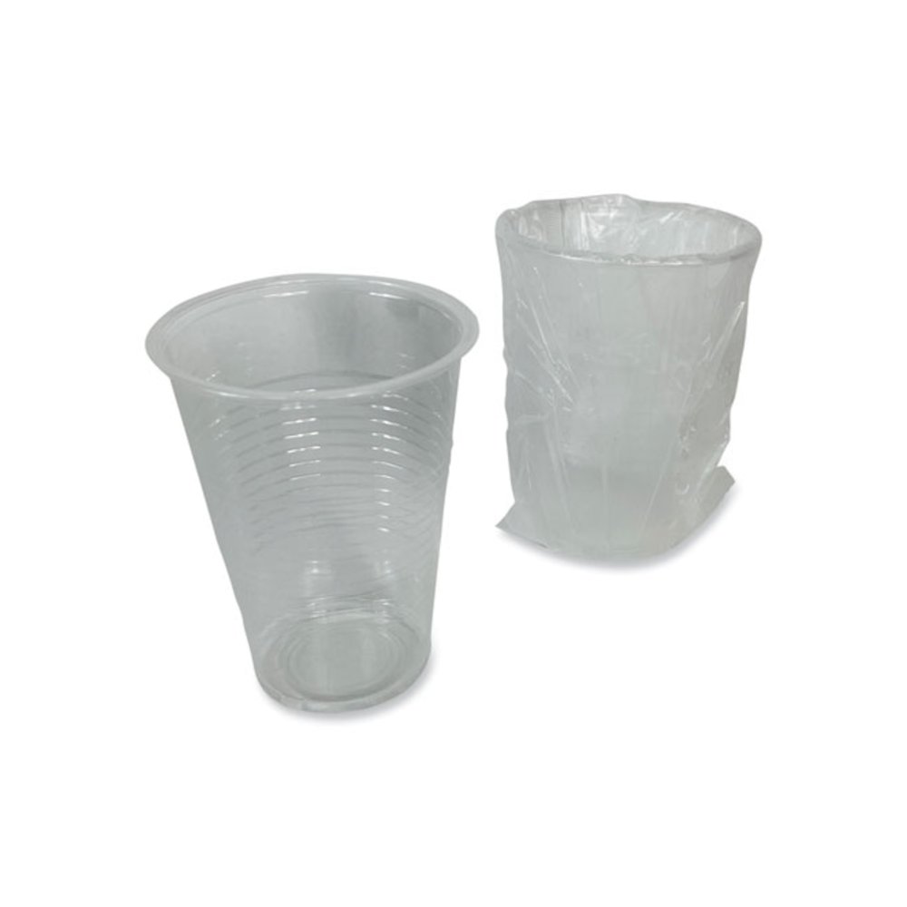 Translucent Plastic Cold Cups, Individually Wrapped, 9 oz, 1,000/Carton. Picture 5