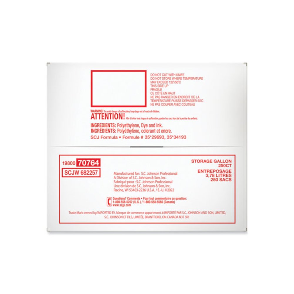 Double Zipper Storage Bags, Triple System Seal, Gallon, 10.56" x 10.75", Clear, 250/Box. Picture 5